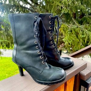 Chinese Laundry lace up leather boots